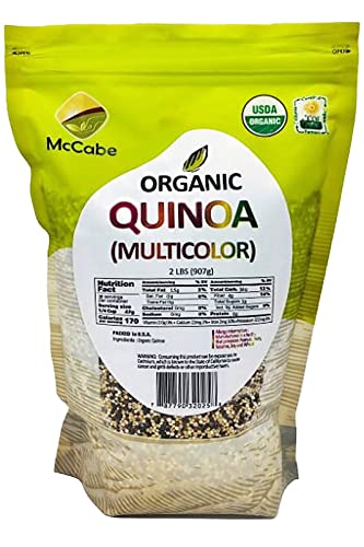 McCabe Organic Multicolor Quinoa - USDA Certified, Rich in Fiber & Minerals, 2 lbs (Pack of 3)