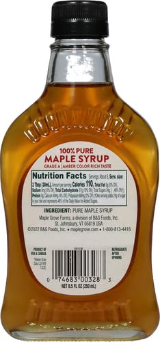 Maple Grove Farms Pure Maple Syrup, 8.5 Fl Oz, Pack of 1, Model 57122300