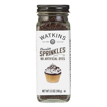 Watkins Chocolate Decorating Sprinkles, No Artificial Dyes, Kosher, 3.5 Ounce, 1-Pack