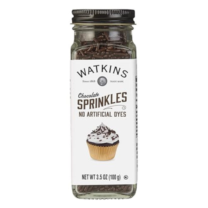Watkins Chocolate Decorating Sprinkles, No Artificial Dyes, Kosher, 3.5 Ounce, 1-Pack