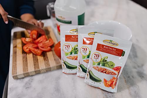 Mrs. Wages Hot Salsa Canning Mix, Easy-To-Use, Simple Homemade Salsa, Hot Spice Flavoring, Enhance Your Tomatoes, 4 oz Packet (V