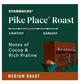Starbucks K-Cup Pods, Pike Place, 72 Count, Compatible with Keurig, Model 762111373212