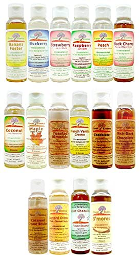 FLAVOR ESSENCE CUSTOM 5 PACK CASE -UNSWEETENED NATURAL FLAVORS ~Any Combination of Flavors You Want.