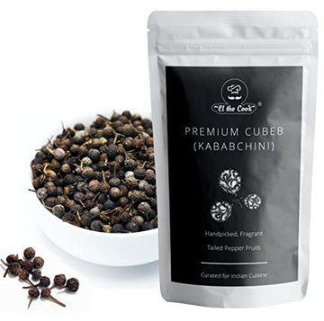 El The Cook Whole Kababchini/Cubeb(Long Tailed Pepper)Dry Fruit|Fresh,Pure&Natural,Vegan,Gluten Free,Non-Gmo,Resealable Bag|Kaba