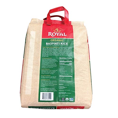 Organic Royal Traditional Basmati Rice - 20 lb, Premium Quality, Aromatic, Gluten-Free, Ideal for Cooking and Meal Prep