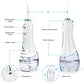 H2Ofloss Water Flosser Portable Dental Oral Irrigator With 5 Modes, 6 Replaceable Jet Tips, Rechargeable Waterproof Teeth Cleane