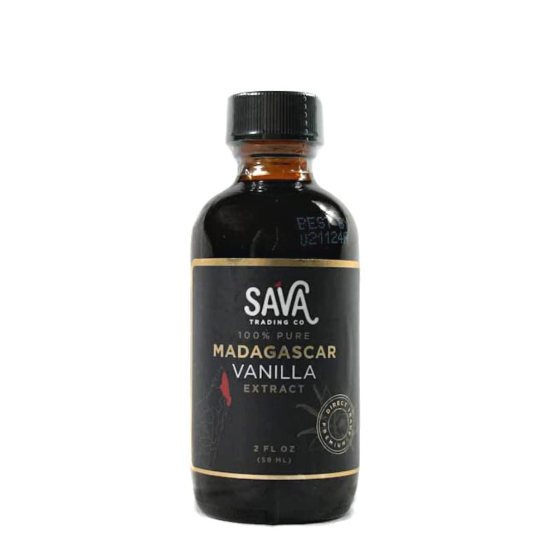 SAVA Madagascar Vanilla Extract - 100% Pure Vanilla - No Sugar Added - 2 oz
