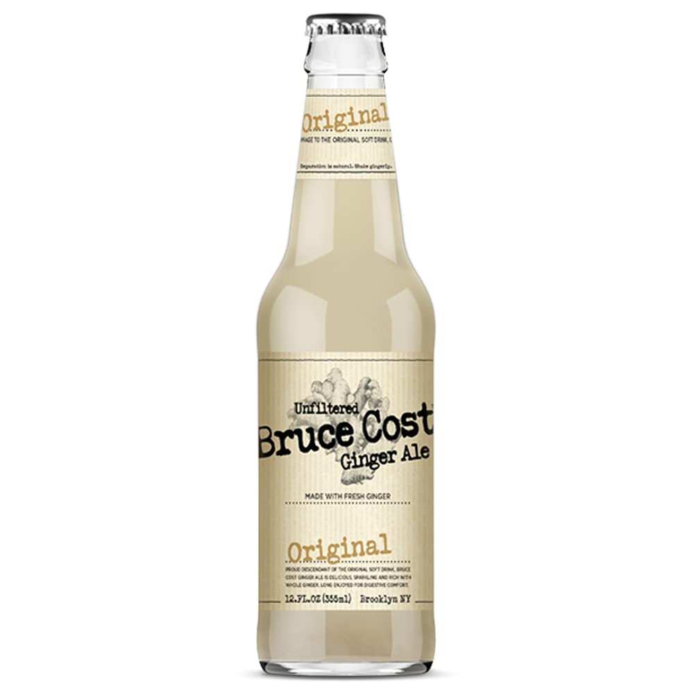 Bruce Cost Unfiltered Ginger Ale Original 12 oz - 12 Glass Bottles