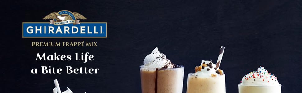Ghirardelli Vanilla Frappé Mix, 3 lb, Ideal for Blended Beverages, Easy to Use