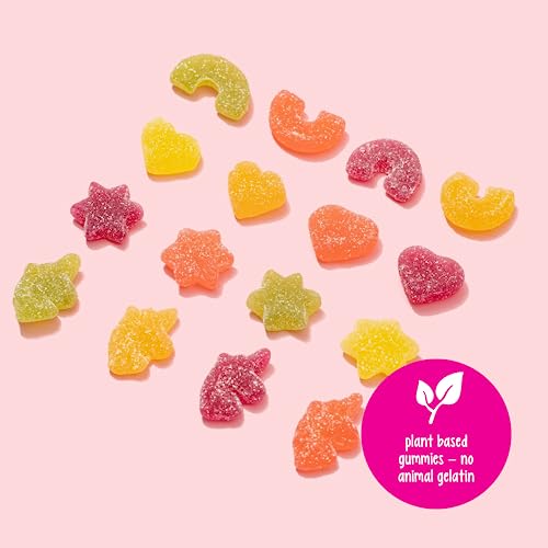 Katjes Plant Based Sour Gummy Candy - Passion Fruit, Orange, Lime, Raspberry & Black Currant Flavored Sour Gummies - Palm Oil Fr