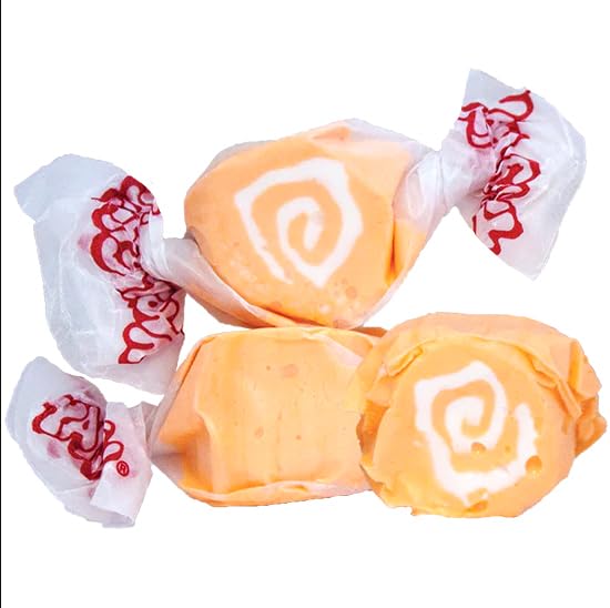 Sweetgourmet Orange Cream Salt Water Taffy Bulk Candy | 1 Pound