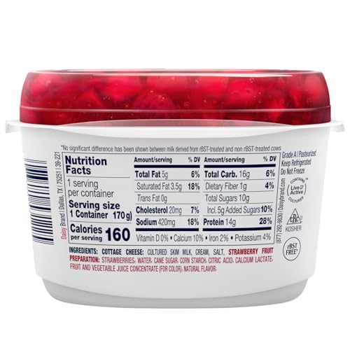 Daisy Brand Strawberry Single 4% Cottage Cheese, 6.0 Oz