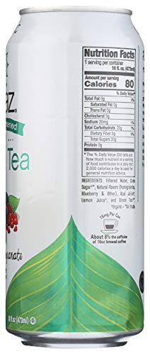 Steaz Organic Iced Green Tea, Blueberry And Pomegranate, 16 Oz