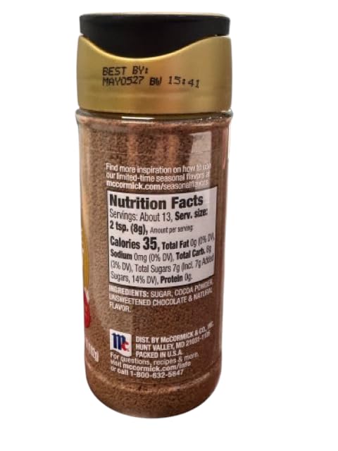 McCormick Holiday Finishing Sugar Variety Pack  Chocolate Hazelnut  Candy Cane  English Toffee Flavors  Limited Edition Dessert Topping  3 Count