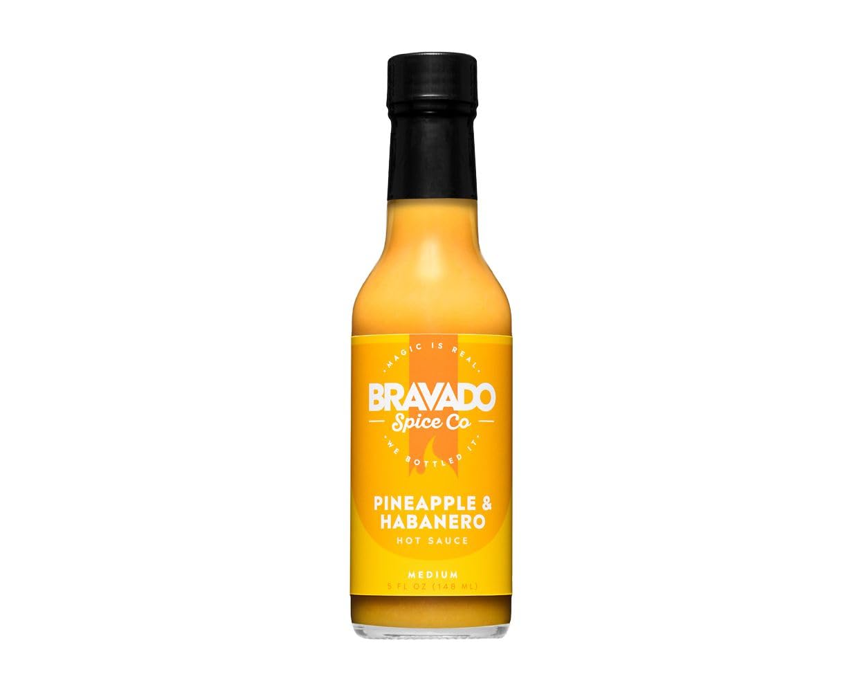 Pineapple And Habanero Hot Sauce By Bravado Spice Gluten Free, Vegan, Low Carb, Paleo Hot Sauce All Natural 5 oz Hot Sauce Bottl