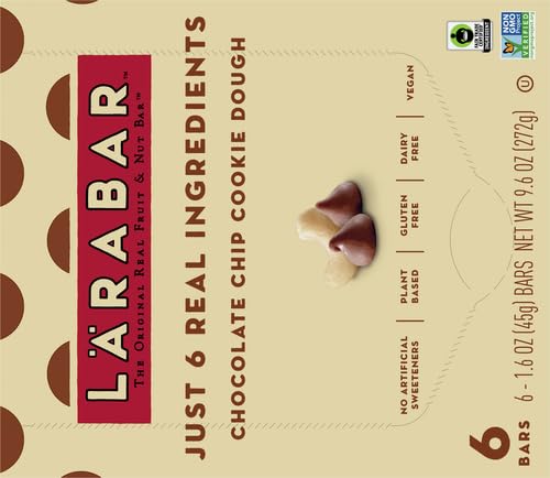 Larabar Chocolate Chip Cookie Dough Bars, Vegan, Gluten Free, 6 Bars