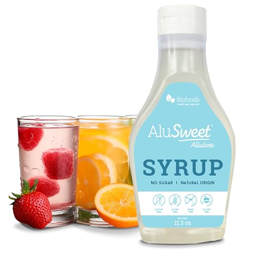 Biofoods Alusweet Allulose Syrup Sugar Free Sweetener, 11 fl oz, Low Carb, Keto Friendly, Vegan, Non-GMO, Gluten-Free