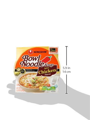 Nongshim Bowl Noodle Soup, Spicy Chicken, 3.03 Ounce