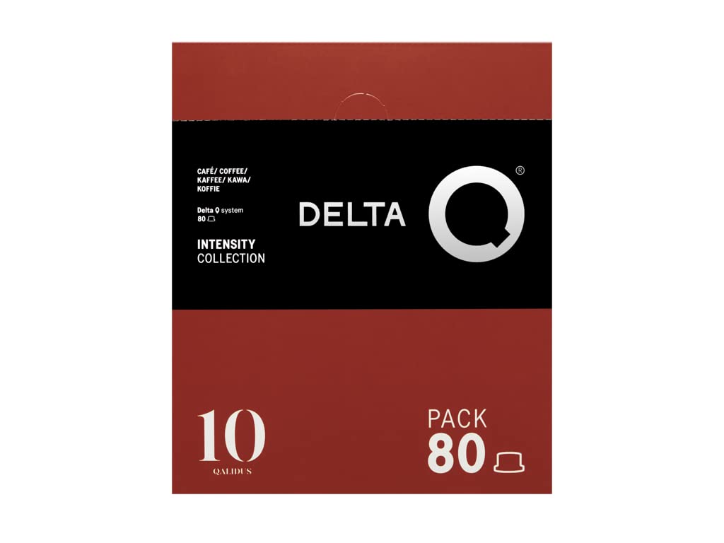 Delta Q Espresso Pods for Delta Q Machines, Intensity 10, Notes of Caramel, XL Pack of 80 Capsules