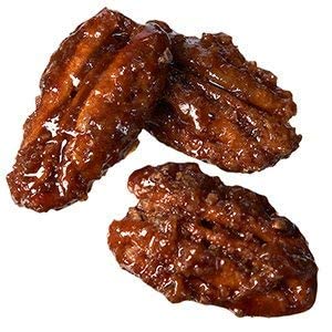 Honey Glazed Praline Georgia Pecans (2 Lbs.) Non-Dairy - Small Batch Roasted & Candied - Southern Tastiness - Handpicked for Fre