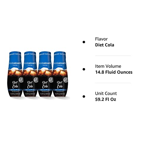 SodaStream Diet Cola, 14.8 Fl Oz, Pack of 4