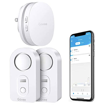 Govee Wifi Water Sensor 2 Pack, 100Db Adjustable Alarm And App Notifications, Leak And Drip Alerts By Email, Detector For Home, 