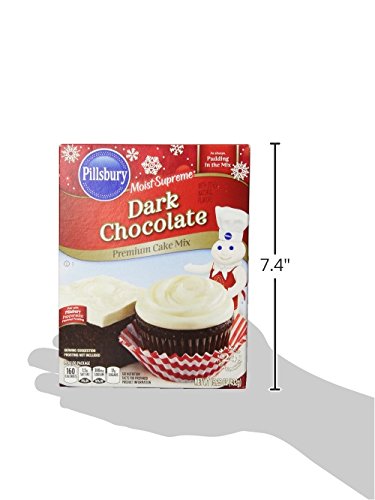 Pillsbury Moist Supreme Full Size Boxes Cake Mix, Pack Of 2 (Dark Chocolate)