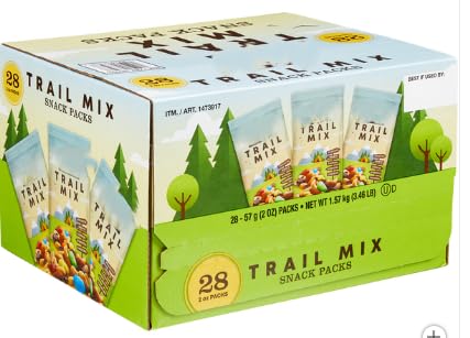 KS Trail Mix Snack Packs, 2 oz, 28-count