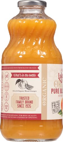 LAKEWOOD Organic Pure Blood Orange Juice, 32 FZ