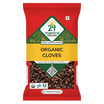 24 Mantra Organic Cloves/Laung/Lavangalu - 50Gms | 100% Organic | Chemical Free & Pesticides Free | Good For Marinating Meat | S