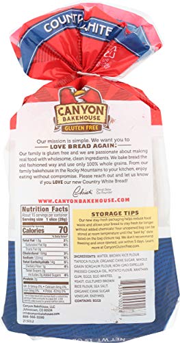 Canyon Bakehouse GlutenFree Country White Bread, 15 Oz