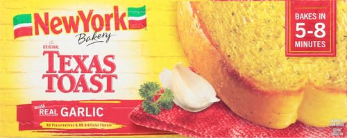 New York Bakery The Original Texas Toast With Real Garlic, 8 Slices, 11.25 Ounce Box (Frozen)