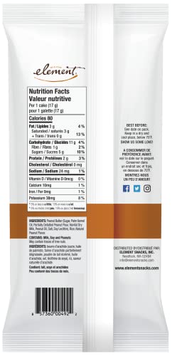 Element Snacks, Peanut Butter Topped Rice Cakes, Gluten Free & Non-Gmo, 3.5 Oz (Pack Of 6)