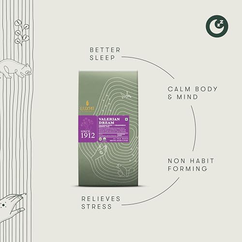 LUXMI Estates Sleep Tea With Valerian Root 25 Tea Bags (50 gram) Pack, With Chamomile, Lavender & Valerian Root |Get Better Slee