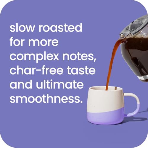 Happy Coffee Dark Roast Whole Bean Coffee, 12 Oz., Notes Of Cocoa & Cheer, Recyclable Container, Grown & Harvested In Rwanda, Colombia & Brazil
