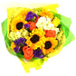 Daydream with Vase | Orange  Yellow  Green Arrangement by Arabella Bouquets | Real Fresh Flowers for Delivery  Gift for Birthday  Congratulations  Mother s Day