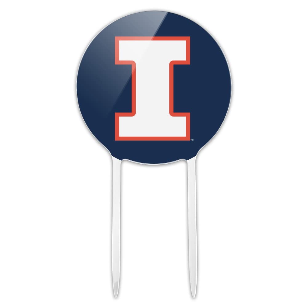 GRAPHICS & MORE Acrylic Cake Topper - University of Illinois Fighting Illini, Multi, One Size