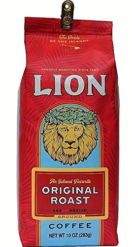 Lion Coffee Original Medium Roast Ground Coffee 10 Ounce Bag