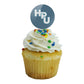 Hawaii Pacific University Secondary Logo Cupcake Picks Toppers Decoration Set Of 6