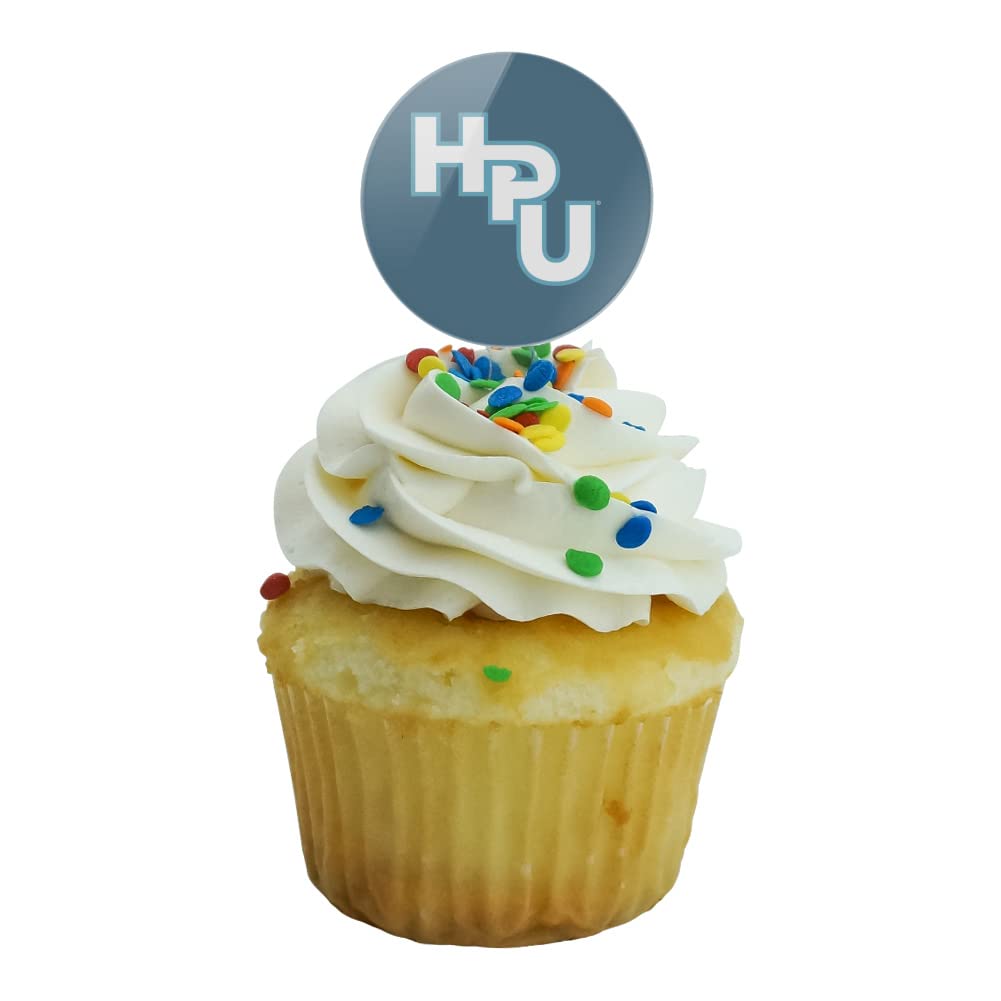 Hawaii Pacific University Secondary Logo Cupcake Picks Toppers Decoration Set Of 6