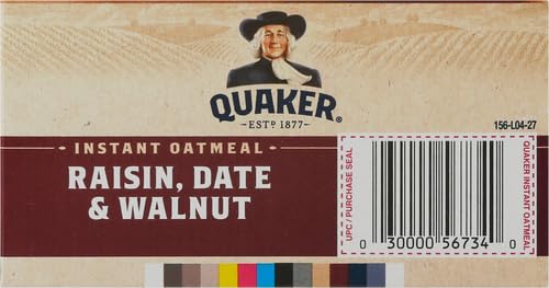 Quaker Instant Oatmeal, Raisin Date & Walnut, 8 Packets