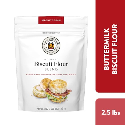 King Arthur Baking Company Buttermilk Biscuit Flour Blend, Unbleached Flour, Aluminum Free, Non-GMO Buttermilk, g2.5lb Bag