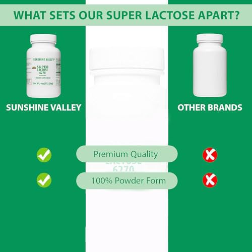 Sunshine Valley® Super Lactose Powder Sugar—Natural Food Stabilizer—Lactose Homebrew In Malt-Inspired Making—Low Carb Sugar Replacement—Healthy Sweeteners Cooking/Baking, Sugar Powder Filler 4 Ounce