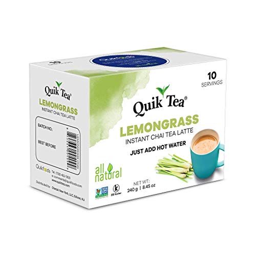 Quiktea Chai Tea Latte, Lemongrass, 100 Count