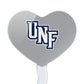 GRAPHICS & MORE Heart Cupcake Picks Set of 6, Acrylic, One Size, University of North Florida, Model CUPCAKE.HEART.CLCUNF.Z007556