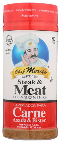 Chef Merito, Seasoning Carne Asada, 14 Oz (Pack Of 6) By Chef Merito
