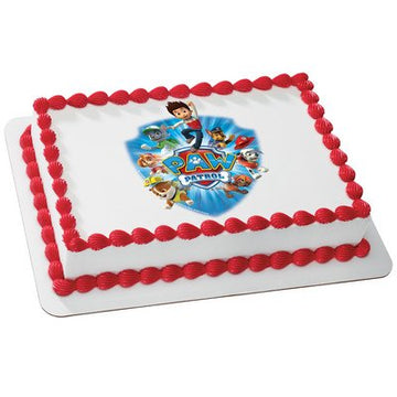 Whimsical Practicality Paw Patrol Yelp For Help Edible Cake Icing Image For 8'' Round Cake, 7.5'' Round Sheet