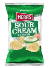 Herrs Sour Cream and Onion Potato Chips, 1 oz (Pack of 7)