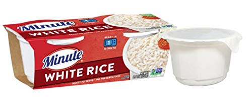 Minute Rice Ready to Serve Cups Variety Pack of 6 Different Flavors: White Rice, Yellow Rice, Brown Rice, Chicken Rice, Jasmine