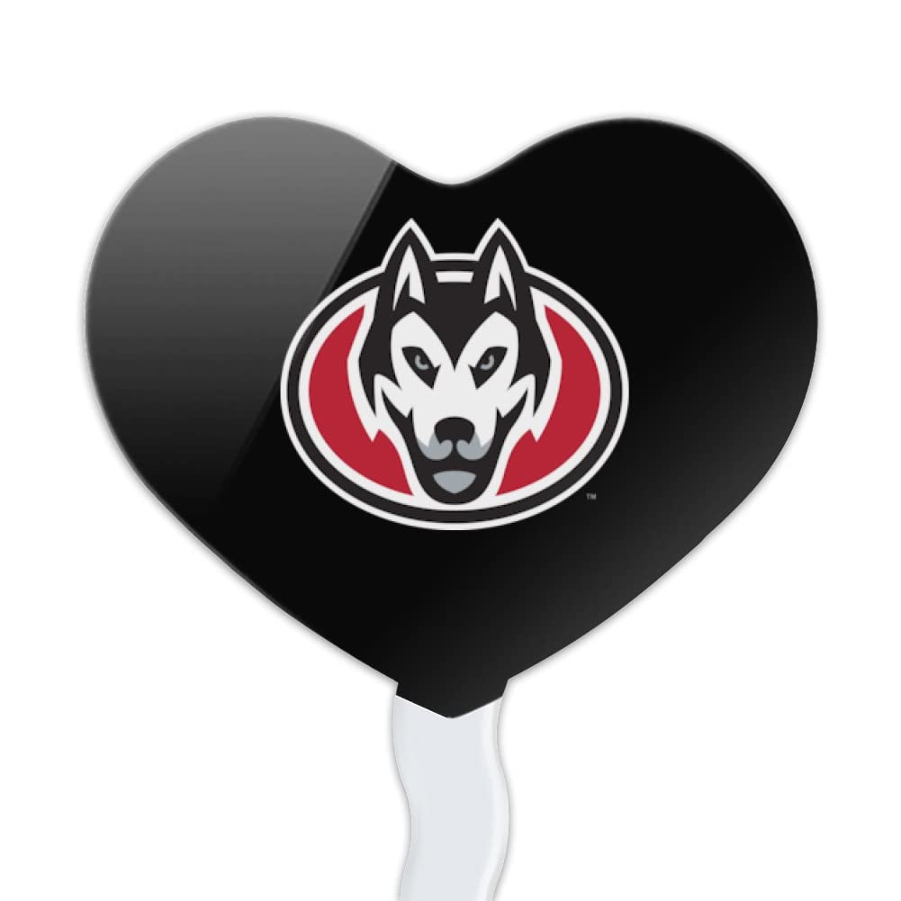 GRAPHICS & MORE Cupcake Picks Set of 6, Acrylic, Heart Love Design, St. Cloud State University, One Size
